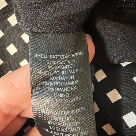 2/$30 White House Black Market Skirt- knee length- black and white geometric - Picture 9 of 12